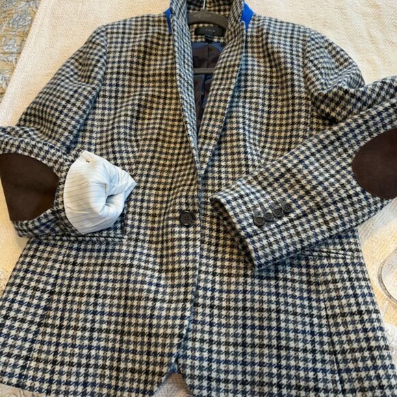 J. Crew Classic wool blazer with leather elbow pads - Picture 8 of 9